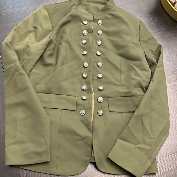 GRAPENT Women's Business Casual Buttons Pockets Open Front Blazer Suit Cardigan - Picture 6 of 8